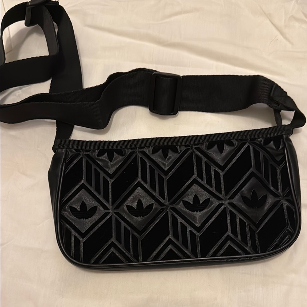 Adidas Black Geometric Crossbody Bag